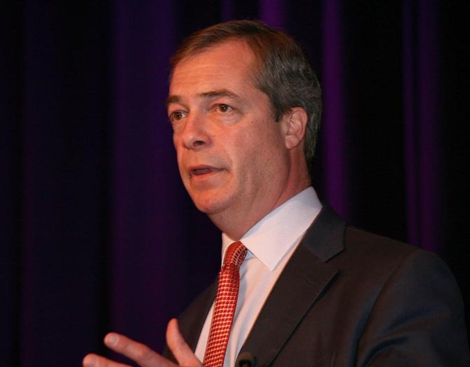 El líder del Partido de la Independencia del Reino Unido, Nigel Farage