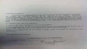 Imagen del acta que advierte de la denuncia interpuesta contra UGT en Elda