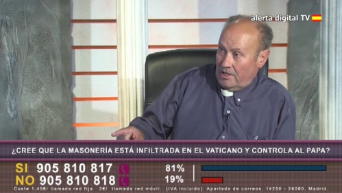 El Padre Jesús Calvo, durante su presencia en directo en 'La Ratonera'