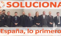 Los candidatos de SOLUCIONA después del acto de presentación