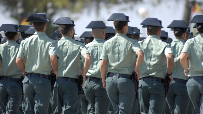 Una promoción de la Guardia Civil en la Academia de Baeza (Jaén). 