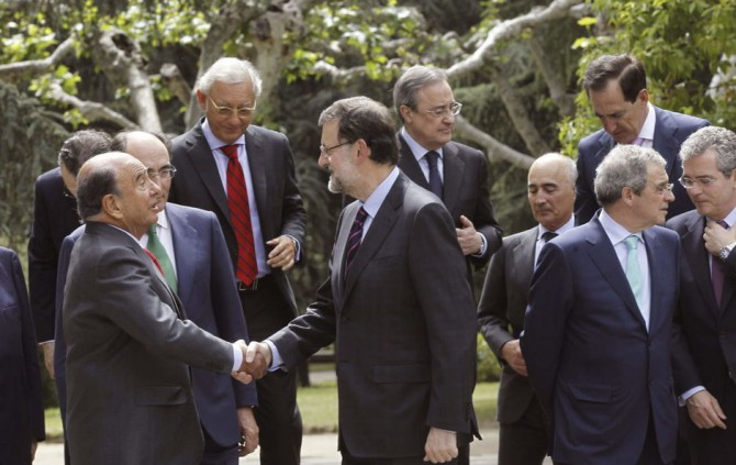 Rajoy almuerza con los grandes empresarios para hablar de la recuperación.