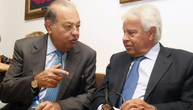 Carlos Slim y Felipe González