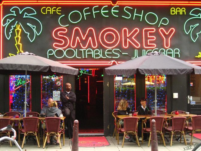 Un "coffee shop" en Holanda.