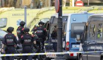 Efectivos policiales en el atentado terrorista perpetrado en las Ramblas de Barcelona