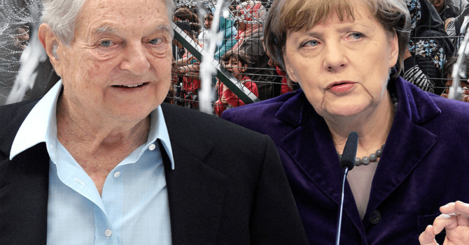 Soros y Merkel.