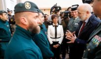 El director de la Guardia Civil, Félix Azón, se reunió ayer con los guardias civiles que participaron en el rescate de Julen