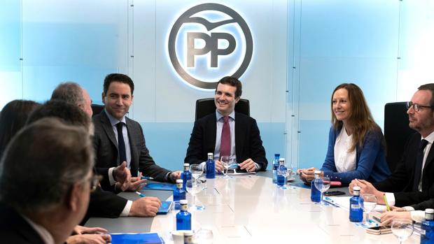 Pablo Casado ha presidido este lunes el Comité de Dirección del PP en la sede nacional 