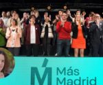 Presentación de candidatos de Carmena y Errejón por Más Madrid el pasado 16 de marzo en el Centro Cultural Lázaro Carreter. A la izquierda, abajo, María Pastor Valdés