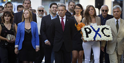 Anglada, en el centro, acompañado por miembros de la antigua cúpula de PxC