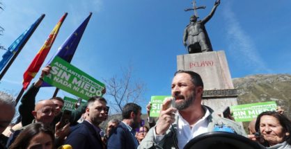 Abascal, durante su discurso en Covadonga